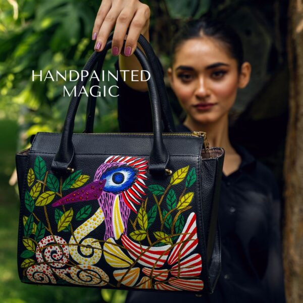 Black Color Lake Tote Bag (Advance Level) - Coloring-Painting Bags for